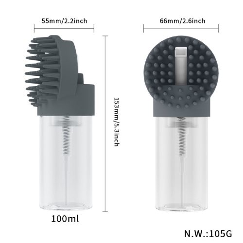 Pet Bath Brush, Multifunctional Foam Bath All-in-One Silicone Bath Brush, Cat and Dog Cleaning Artifact Massage Brush