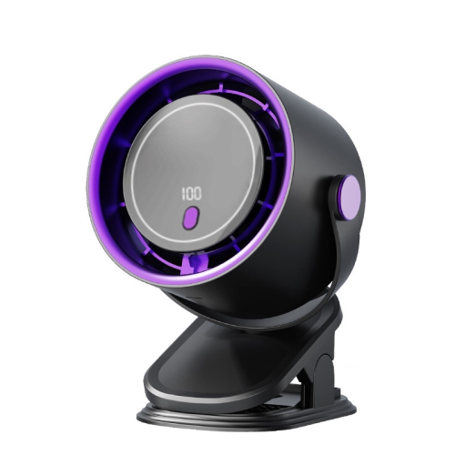 Desktop bladeless fan, USB clip-on portable digital display 100-speed high-speed turbo fan, LED digital power display, 5-speed wind adjustment