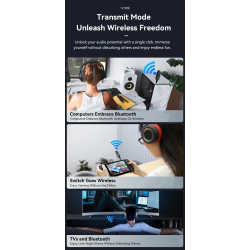 Récepteur et émetteur Bluetooth, adaptateur audio auxiliaire de navigation pour l'auto, récepteur et émetteur deux-en-un, adaptateur audio sans fil,