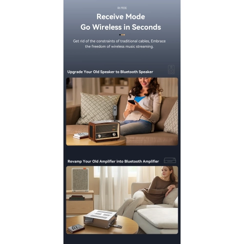 Récepteur et émetteur Bluetooth, adaptateur audio auxiliaire de navigation pour l'auto, récepteur et émetteur deux-en-un, adaptateur audio sans fil,