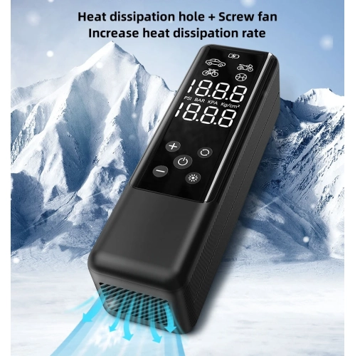 Digital display intelligent portable 12V car air pump, high power electric car tire motorcycle air pump, handheld car tire inflator