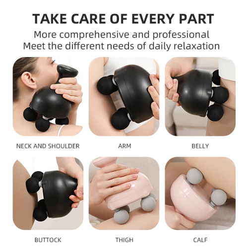 Mini portable fascia gun, multi-speed frequency conversion shoulder and neck massager, fitness equipment, electric vibration massager, 4-head massage