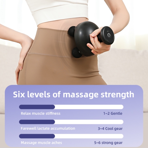 Mini portable fascia gun, multi-speed frequency conversion shoulder and neck massager, fitness equipment, electric vibration massager, 4-head massage