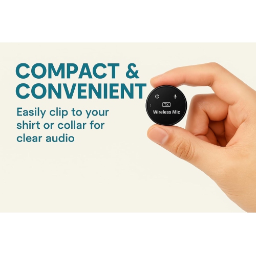 Micro-cravate sans fil, diffusion en direct sur téléphone mobile, avec étui de chargement, retour d'oreille avec réduction du bruit, interface