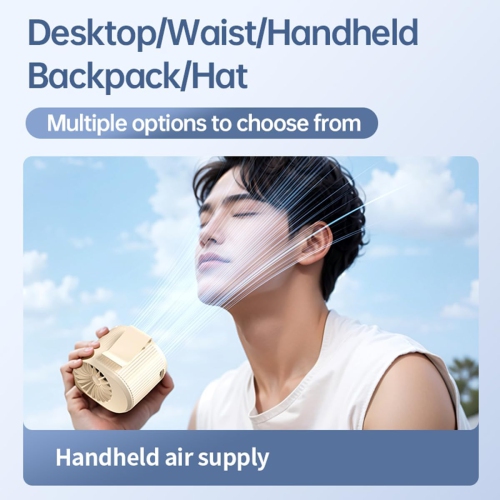 High Speed Waist-Mounted Fan, Clip-On USB Desktop Mini Fan Lazy Fan, 3 Speeds, Personal Cooling for Outdoor Work, Hiking, Travel, Rechargeable