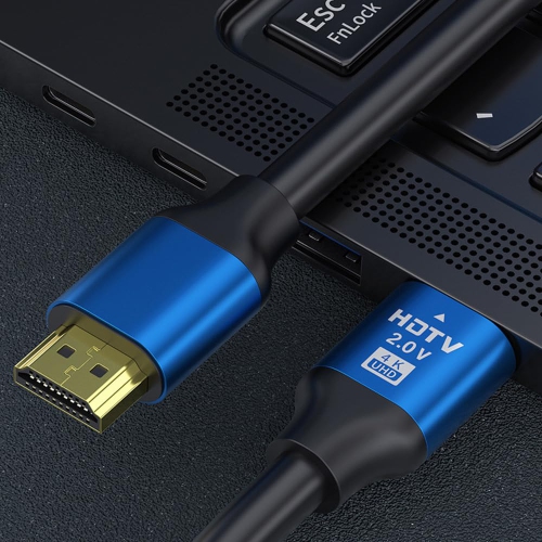 câble hdmi version 2,0, câble de connexion de moniteur d'ordinateur 4k, câble hd de données de projecteur de télévision, 5 mètres