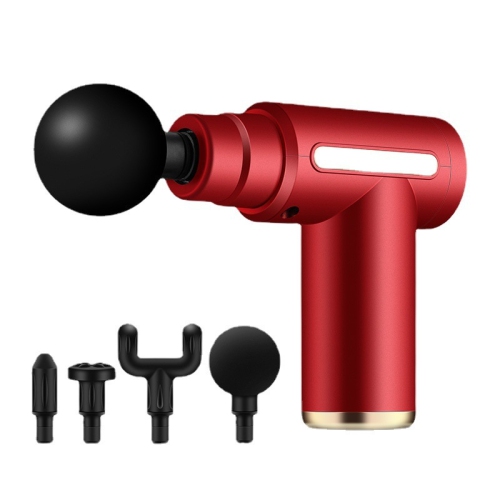 Fascia gun, relieve muscle soreness, adapt to power regulation 720 fascia gun, portable home fitness massager - red - no spray paint