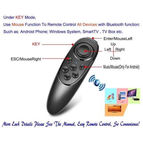 VR Remote Controller Gamepad Bluetooth Control VR Video, Game, Selfie, Page Turning E-book/PPT/Nook Page, Mouse, VR Headset PC Tablet Laptop iPhone