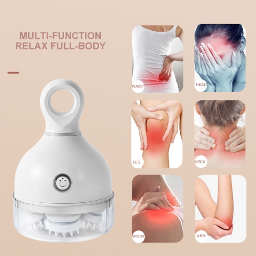 K118 Head Massager Head, Therapeutic and De-stressing Acupoint Electric Meridian Brush, Waterproof Kneading Handheld Scalp Massager