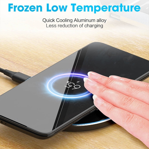 15W mirror mobile phone wireless charger, round shape suitable for Huawei, Apple, Xiaomi, Samsung wireless charging fast charging