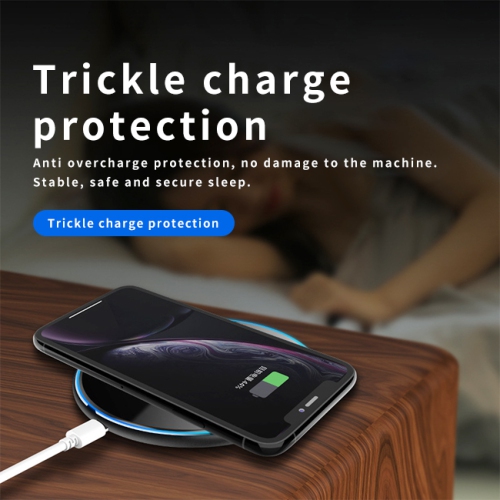 15W mirror mobile phone wireless charger, round shape suitable for Huawei, Apple, Xiaomi, Samsung wireless charging fast charging
