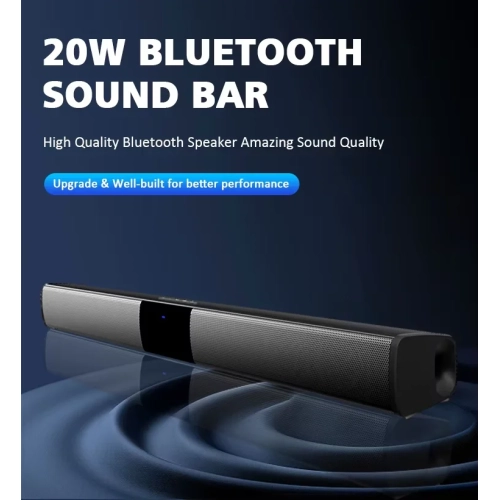 Long sound bar, desktop home theater TV computer bluetooth speaker, outdoor car wireless speaker, wireless 20w long speaker home theater system -
