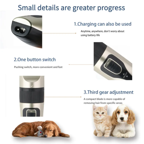 Universal pet shaver for dogs and cats, pet electric hair clippers for pet shops, bass rechargeable pet shaver, standard model