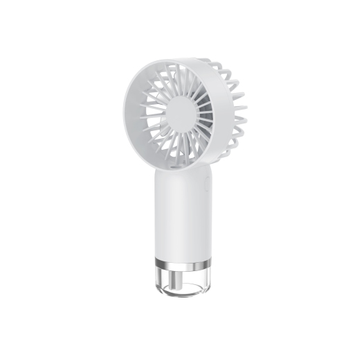 Handheld spray fan, cooling fan USB portable small fan, desktop fan, 500mAh-800mAh, 3 wind speeds - white