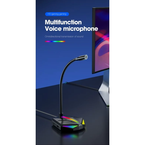 Computer microphone, microphone game voice notebook USB anchor live karaoke home conference chat, portable multi-function desktop microphone