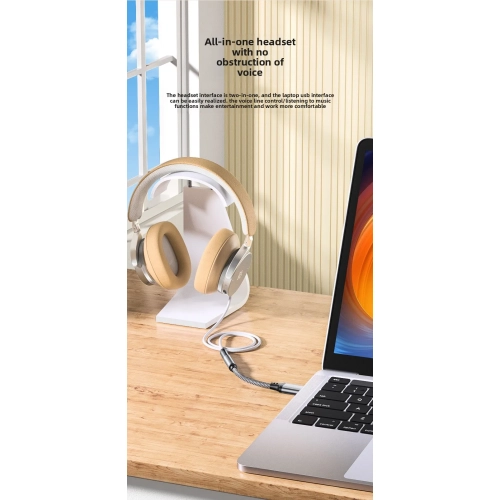 Audio cable otg adapter, digital audio headphone cable converter, USB to 3.5 mm audio jack adapter, TRRS USB to Aux external stereo sound card - USB