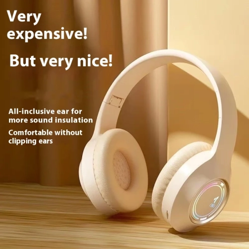 Head-mounted wireless Bluetooth headset, heavy bass noise reduction, e-sports game with microphone, ultra-long standby, compatible with mobile phones