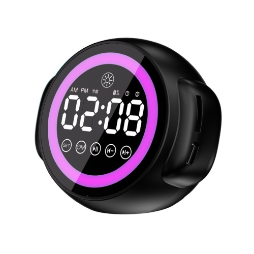 THE WAY  Bluetooth Speaker \w High Volume And Night Light, Student Dormitory Smart Voice Alarm Clock \w Card Charging, Suitable for Home, Mobile