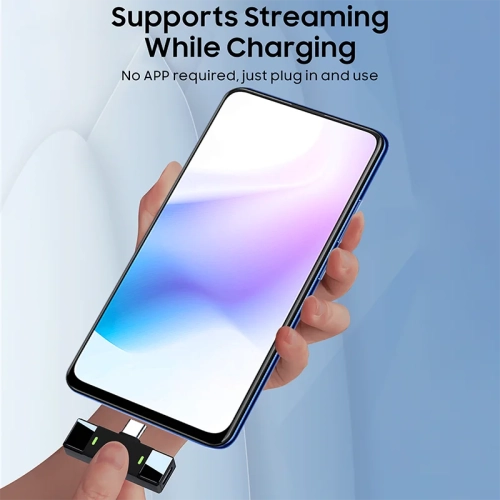 Micro-cravate sans fil, adapté à l'enregistrement vidéo, à la diffusion de jeux en direct, à l'entrevue - un à deux avec boîtier de chargement