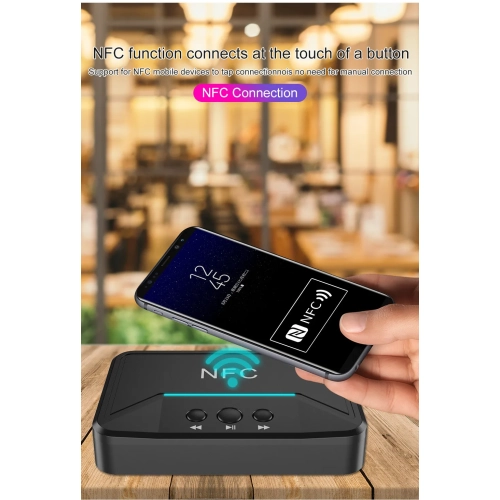 Récepteur Bluetooth CCP, adaptateur Bluetooth 5,0, récepteur audio sans fil à sorties multiples USB/RCA, lecture audio stéréo intelligente