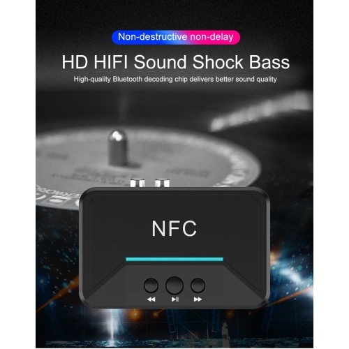 Récepteur Bluetooth CCP, adaptateur Bluetooth 5,0, récepteur audio sans fil à sorties multiples USB/RCA, lecture audio stéréo intelligente