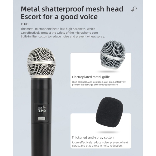 Microphone wireless charging microphone, home singing live sound card, outdoor one-to-two microphone equipment, karaoke microphone suitable for