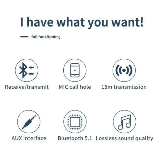 Émetteur récepteur Bluetooth, émetteur récepteur audio Bluetooth 5,1, émetteur récepteur audio 3,5&nbsp;mm, audio stéréo sans fil 2 en 1
