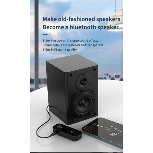 Émetteur récepteur Bluetooth, émetteur récepteur audio Bluetooth 5,1, émetteur récepteur audio 3,5&nbsp;mm, audio stéréo sans fil 2 en 1