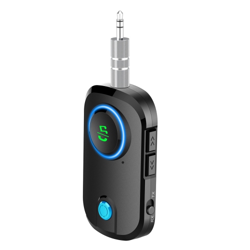Wireless Bluetooth 5.0 Transmitter Receiver, 2 in 1 Audio Adapter, 3.5mm AUX Car Stereo for Car Microphone Music Receiver