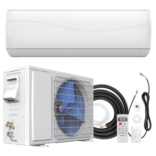 Gymax 12000 BTU Mini Split Air Conditioner & Heater 17 SEER2 208-230V Ductless Inverter AC Unit