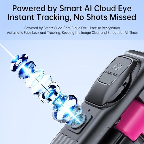 66" Auto Face Tracking Tripod for iPhone,360 Rotation Travel Selfie Stick Stand,Face Tracking Phone Tripod Applied to Tiktok YouTube Vlog Video