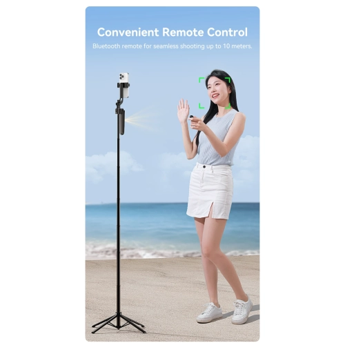 70" Phone Tripod,Tripod for iPhone with Fill Light and Rechargeable Remote,Selfie Stick Stand Compatible with Cell Phone/Camera/Ring Light/DJI/GoPro