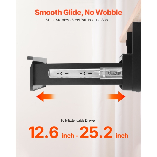 VEVOR&nbsp;13"&nbsp;Wide&nbsp;Under&nbsp;Desk&nbsp;Drawer&nbsp;Slide&nbsp;Out,&nbsp;Under&nbsp;Desk&nbsp;Pull-out&nbsp;Drawer&nbsp;Attachment,&nbsp;Hi