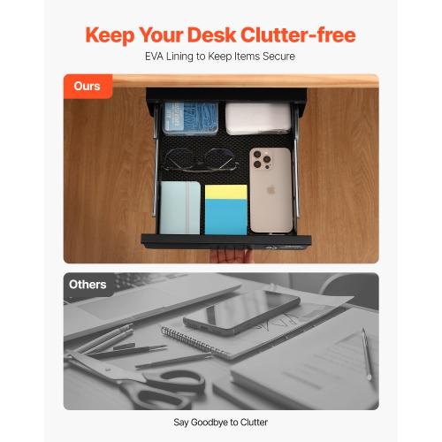 VEVOR&nbsp;13"&nbsp;Wide&nbsp;Under&nbsp;Desk&nbsp;Drawer&nbsp;Slide&nbsp;Out,&nbsp;Under&nbsp;Desk&nbsp;Pull-out&nbsp;Drawer&nbsp;Attachment,&nbsp;Hi