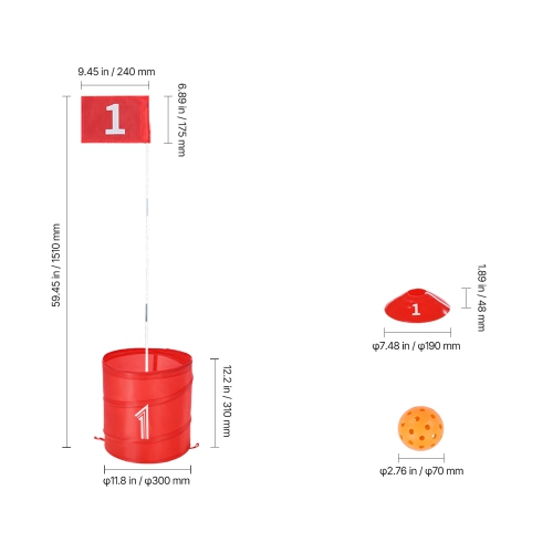 VEVOR 3 Hole Backyard Golf Game, Golf Game Practice Games, Golf Chipping Game for Family, Adults and Kids, Portable Outdoor Yard Golf Game for Lawn,