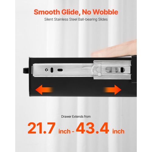 VEVOR&nbsp;22"&nbsp;Wide&nbsp;Under&nbsp;Desk&nbsp;Drawer&nbsp;Slide&nbsp;Out,&nbsp;Under&nbsp;Desk&nbsp;Pull-out Drawer