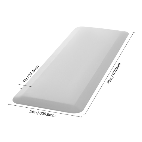 VEVOR 1-inch Thickened Fall Mat for Elderly, Fall Prevention Pad with Beveled Edge, Anti-Slip Bedside Safety Floor Mat for Seniors, Handicaps,