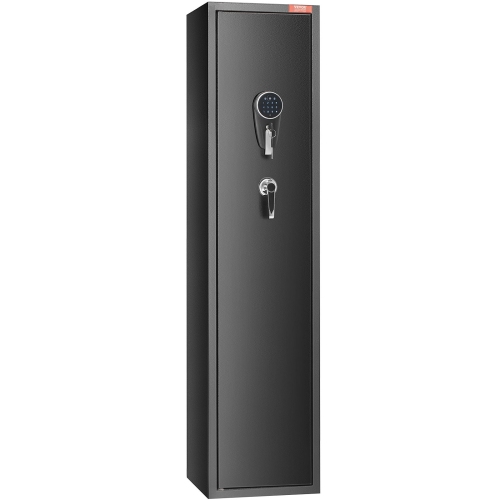VEVOR 7-8 Rifles Gun Safe, Rifle Safe with Digital Keypad Lock, Gun Storage Cabinet for Shotguns with Built-in Storage Locker, Removable Storage