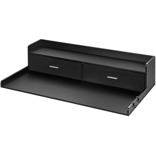 Sécheuse à 2 tiroirs de 54 x 27&nbsp;po de VEVOR avec tablette à 2 niveaux, comptoir en bois pour laveuse et sécheuse avec tampons antidérapants,