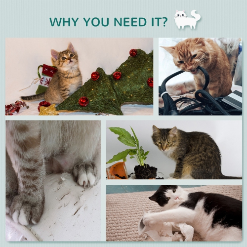 PawHut Cat Wall Climber with 4 Platforms & 3 Scratching Posts, Wall-Mounted Cat Shelf for Climbing and Lounging, Includes Soft Mats, Light Grey