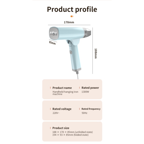 Handheld Garment Steam Iron Home Dormitory Small Portable Folding Ironing Clothes Ironing Steam Brush - HB-668 Steam Garment Ironing [White] -