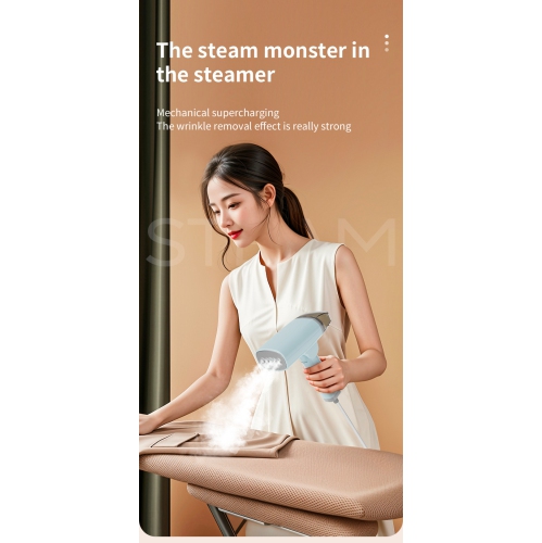 Handheld Garment Steam Iron Home Dormitory Small Portable Folding Ironing Clothes Ironing Steam Brush - HB-668 Steam Garment Ironing [Blue] -