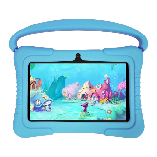 7-inch Children's Tablet Smart Learning Machine Learning and Calling Android Tablet Tutoring Machine, 32GB Memory - Blue with Silicone Case