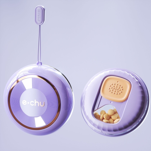 Portable multi-compartment travel pill box, convenient for storing pills, suitable for weekend travel and outdoor activities - purple [four