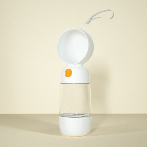 Portable travel water cup for pet dogs, water bottle, dog walking water dispenser, water bottle, water feeder - white drinking water + feeding -