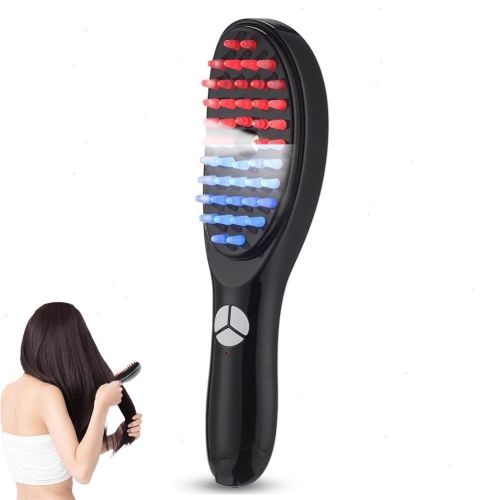 Pulvérisateur électrique Peigne de massage Croissance des cheveux Brosse de massage Vibration Tête de massage LED Anti-perte de cheveux Calcaire