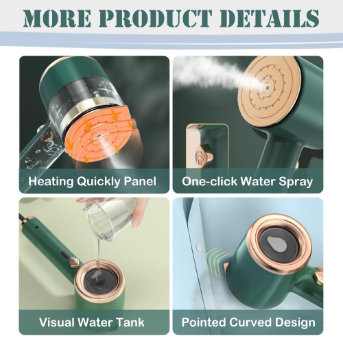 Portable Mini Travel Iron, Wet and Dry Handheld Ironing Machine with Mist Function for Home and Travel Use