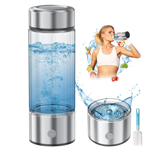 Portable Hydrogen Water Bottle, 420ml USB Charging Hydrogen Generator Cup for Home, Gym, Travel
