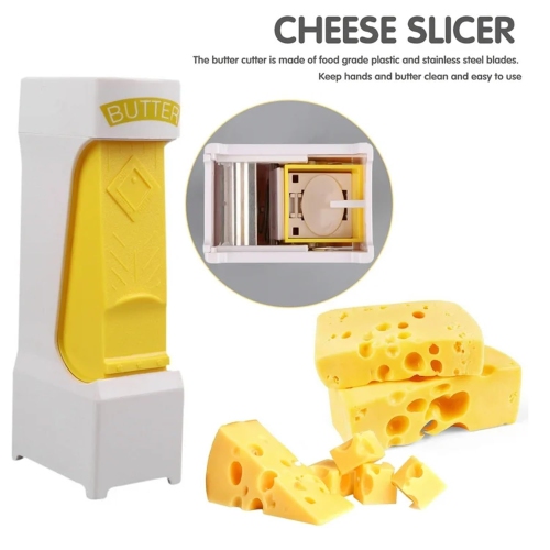 Cheese and Butter Slicer, Kitchen Divider Dispenser for Cheese Slicing and Portioning