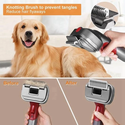 Brosse pour poils d'animaux de compagnie Accessoire pour aspirateur Trousse de toilette pour poils d'animaux convient à l'outil d'épilation V15 V11